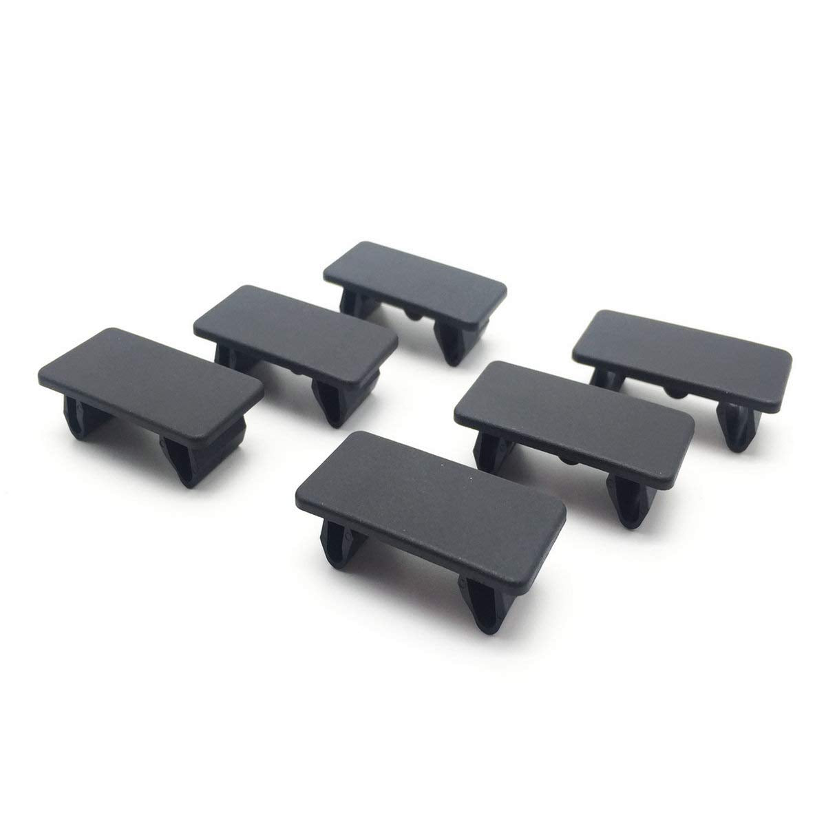 6 Pcs Rocker Switch Panel Cover Hole Cover For Empty Slot Black Plastic
