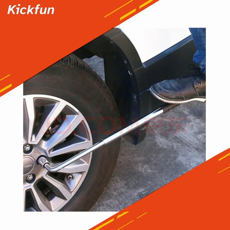 Kickfun Universal Lug Wrench - 17Mm, 19Mm, 21Mm & 23Mm Wheel Nut Wrench (20'')