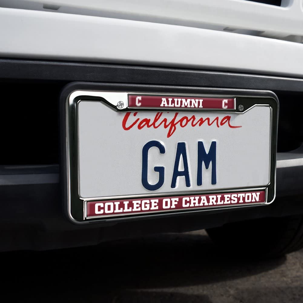 College of Charleston Alumni Logo Full Size Standard License Plate Metal Frame