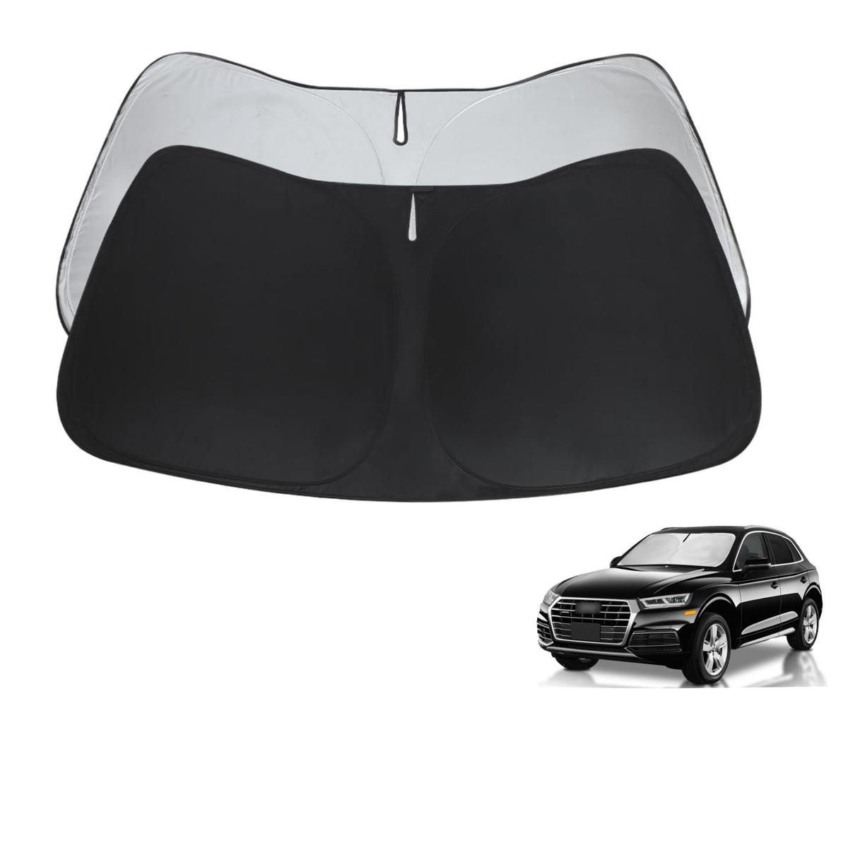 Windshield Sun Shade Custom Fit 2025 2024 2023-2018 Audi Q5 Front Window Sunshade Car Accessories Foldable Sun Visor UV Protecto