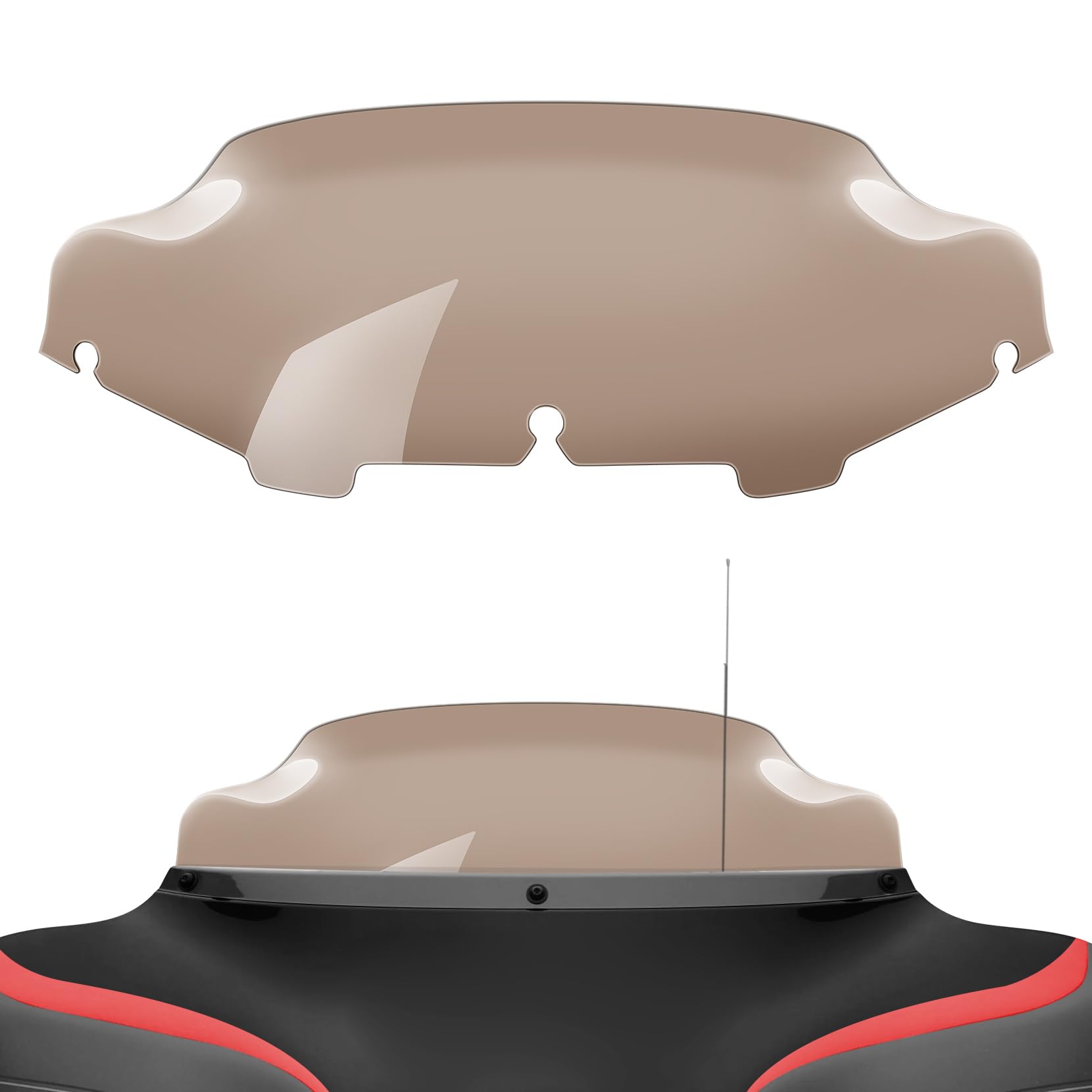 Amazicha Smoke Tint 6'' Windshield Windscreen 96-13 Compatible For Harley Touring Electra Street Glide 1996-2013