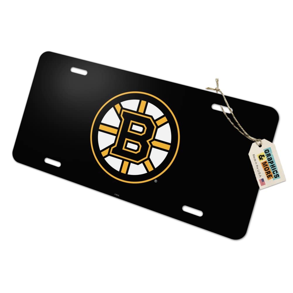 Graphics & More Boston Bruins Logo Novelty Metal Vanity Tag License Plate