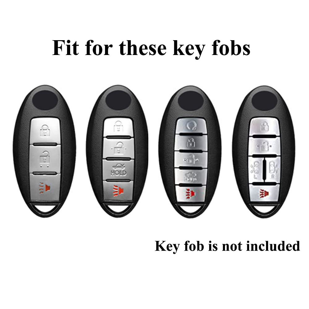 Ornater Key Fob Cover Compatible With Nissan Altima Maxima Murano Rogue Sentra Armada Sedan Gtr Pathfinder Infiniti Ex Fx X G Jx