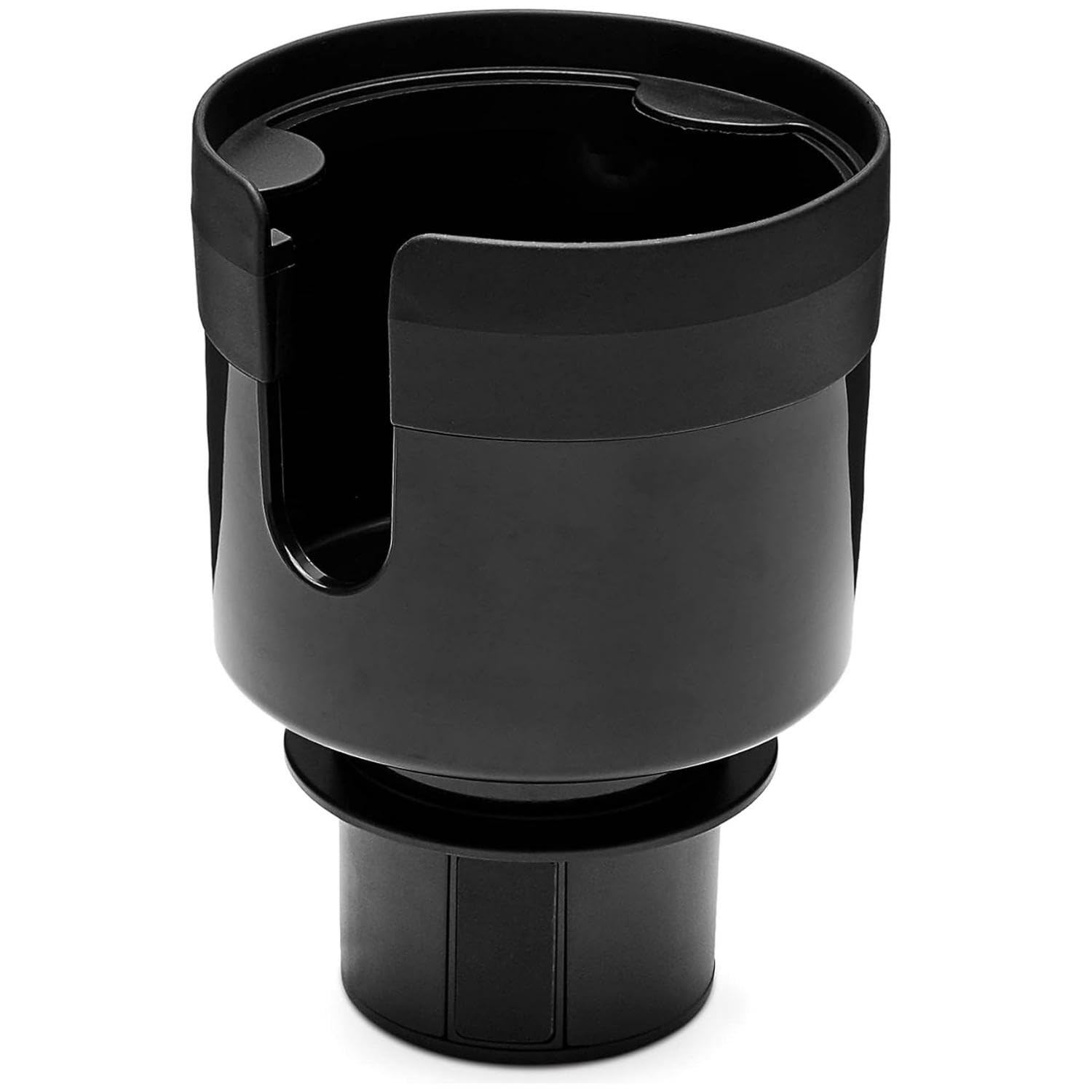 Amazon Basics Car Cup Holder Expander With Adjustable Base, Fits Large Bottles 3.4 To 3.8 In Diameter, Securely Holds Yeti, Hydr