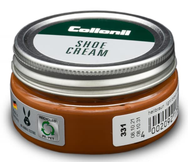 Collonil Light Brown Cream Polish For Smooth Leather Shoes Boots Handbags