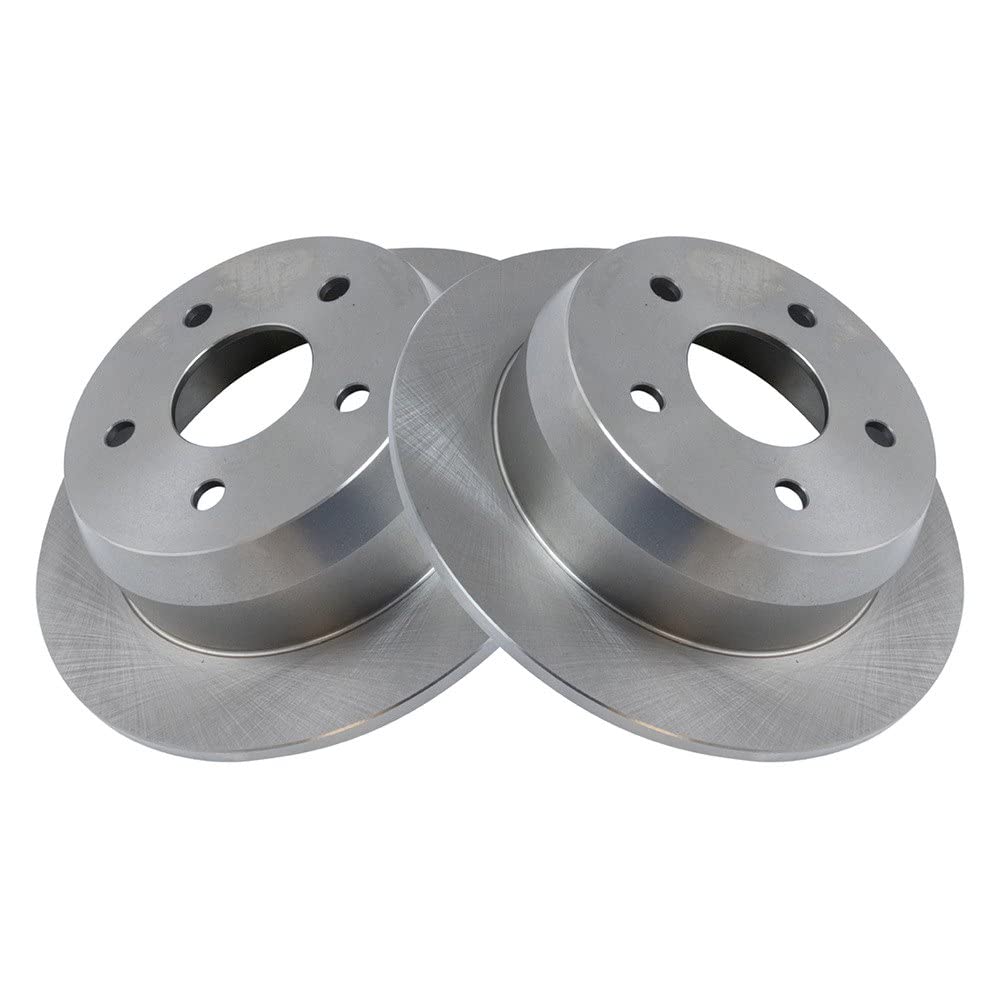 Trq Rear Brake Rotors Set Solid Compatible With 1999-2004 Jeep Grand Cherokee