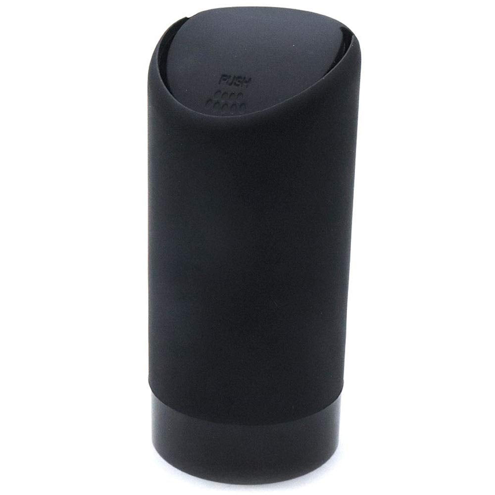 AUTUT Silicone Car Trash Can with Lid Mini Automotive Garbage Bin Fits Cup Holder in Console or Door