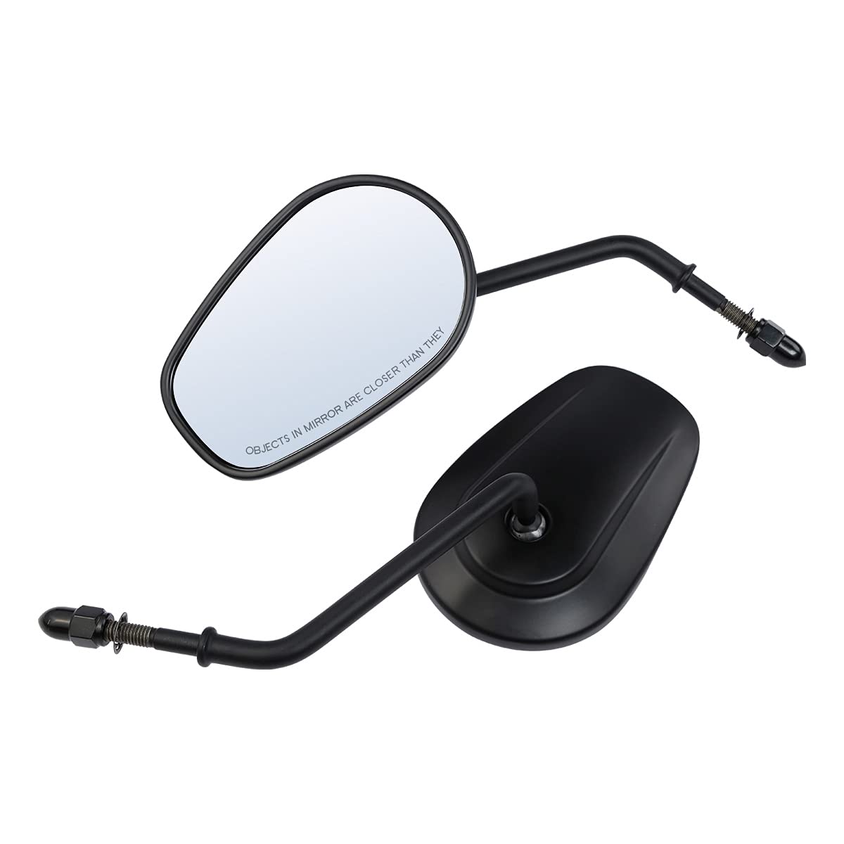 Slmoto Matte Black Sportster Mirrors, Rear View Mirror For Road King Street Electra Glide Road Glide Dyna Softail Rearview 1982-