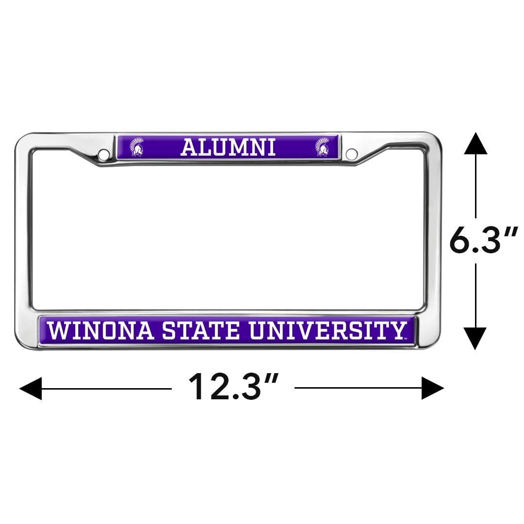 Winona State University Alumni Full Size Standard License Plate Metal Frame