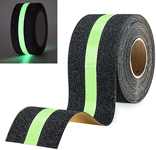 Kitssential Anti Slip Glow Tape Luminous NonSlip Grip Tape For Stairs & Slippery Surfaces, SelfAdhesive Radium Glow In The Dar