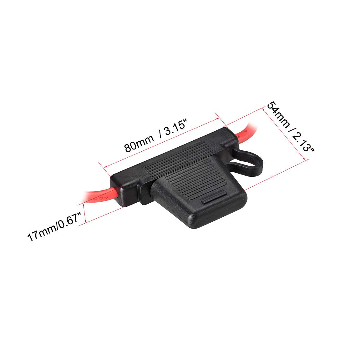 Uxcell Fuse Holder In-Line 8 Gauge Awg Waterproof Fuse Holder Black 2Pcs For Maxi Fuse