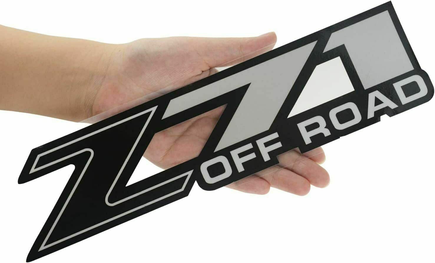 2Pc Z71 Off Road Decals Stickers Emblem Replacement for Silverado Z71 2001-2006 Bed Side 1500 2500 HD (Black)