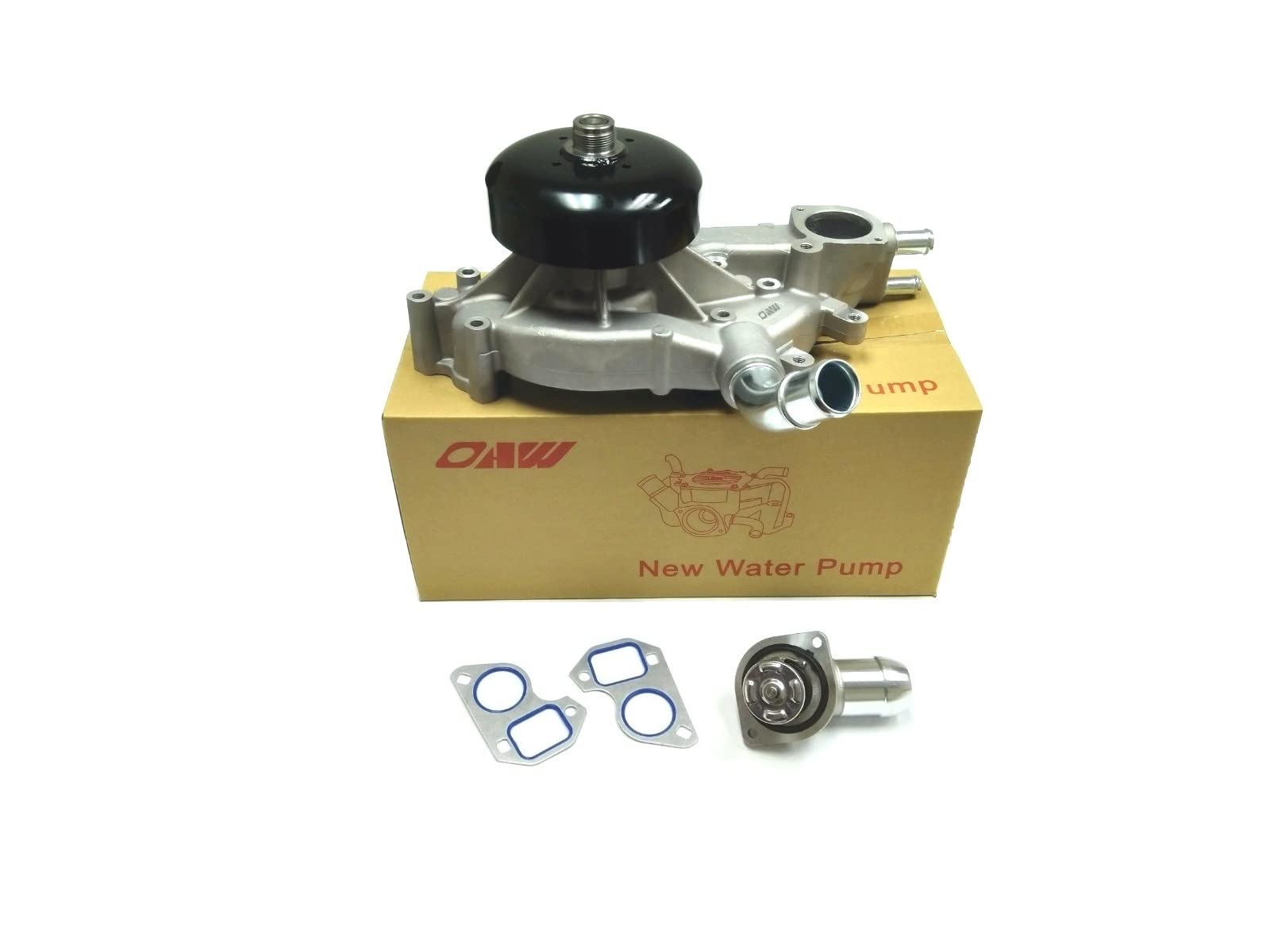 Oaw G7341B Water Pump W/Thermostat For 99-06 Chevrolet Gmc Rainier Escalade 4.8L 5.3L 6.0L Vortec Engine