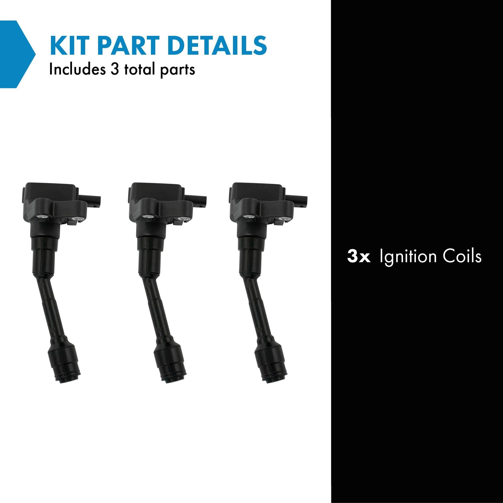 Trq Ignition Coil Set Compatible With 2018-2021 Ford Ecosport 2014-2017 Fiesta 2015-2018 Focus