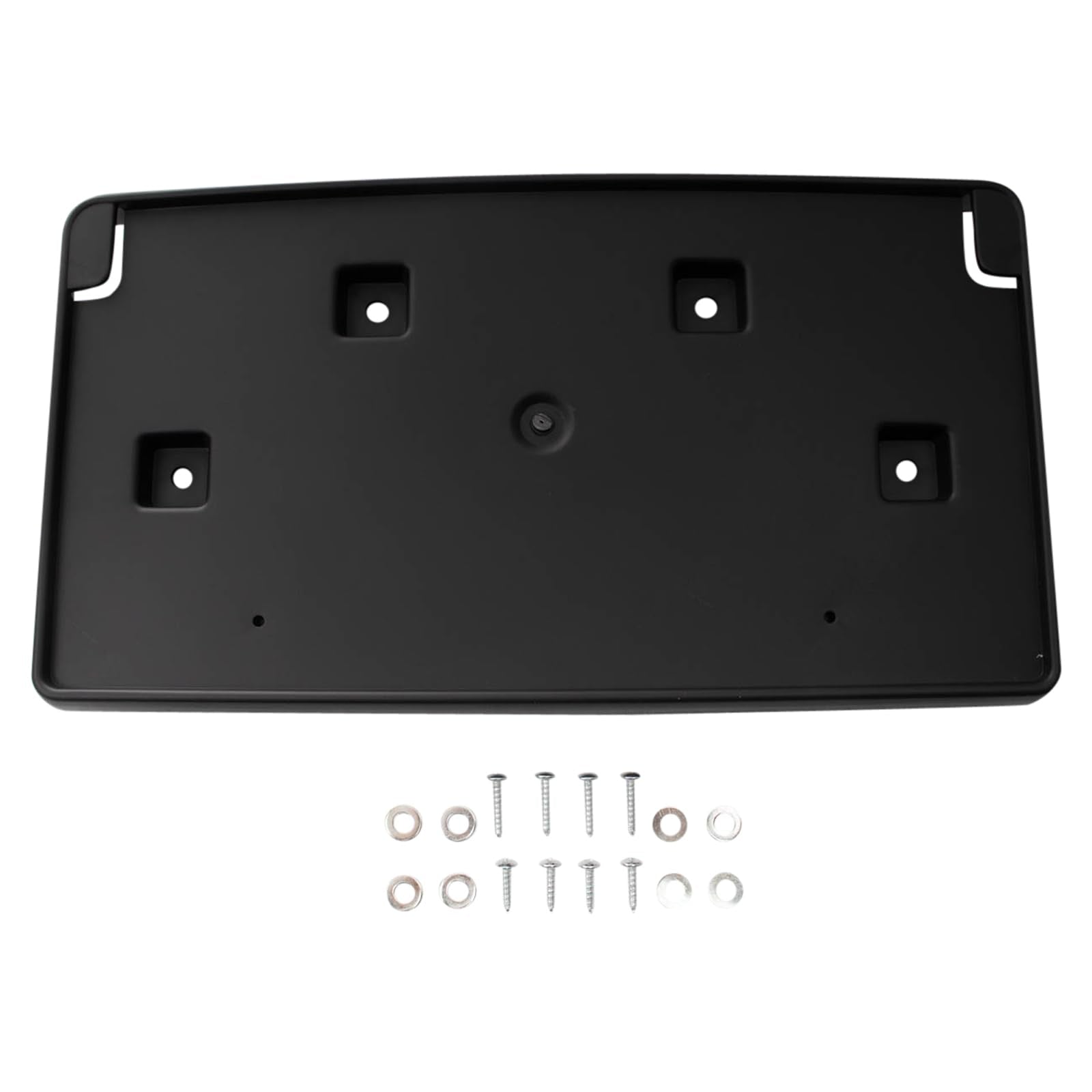 TRQ Front License Plate Bracket Black Compatible with 2017-2021 Jeep Compass CH1068149