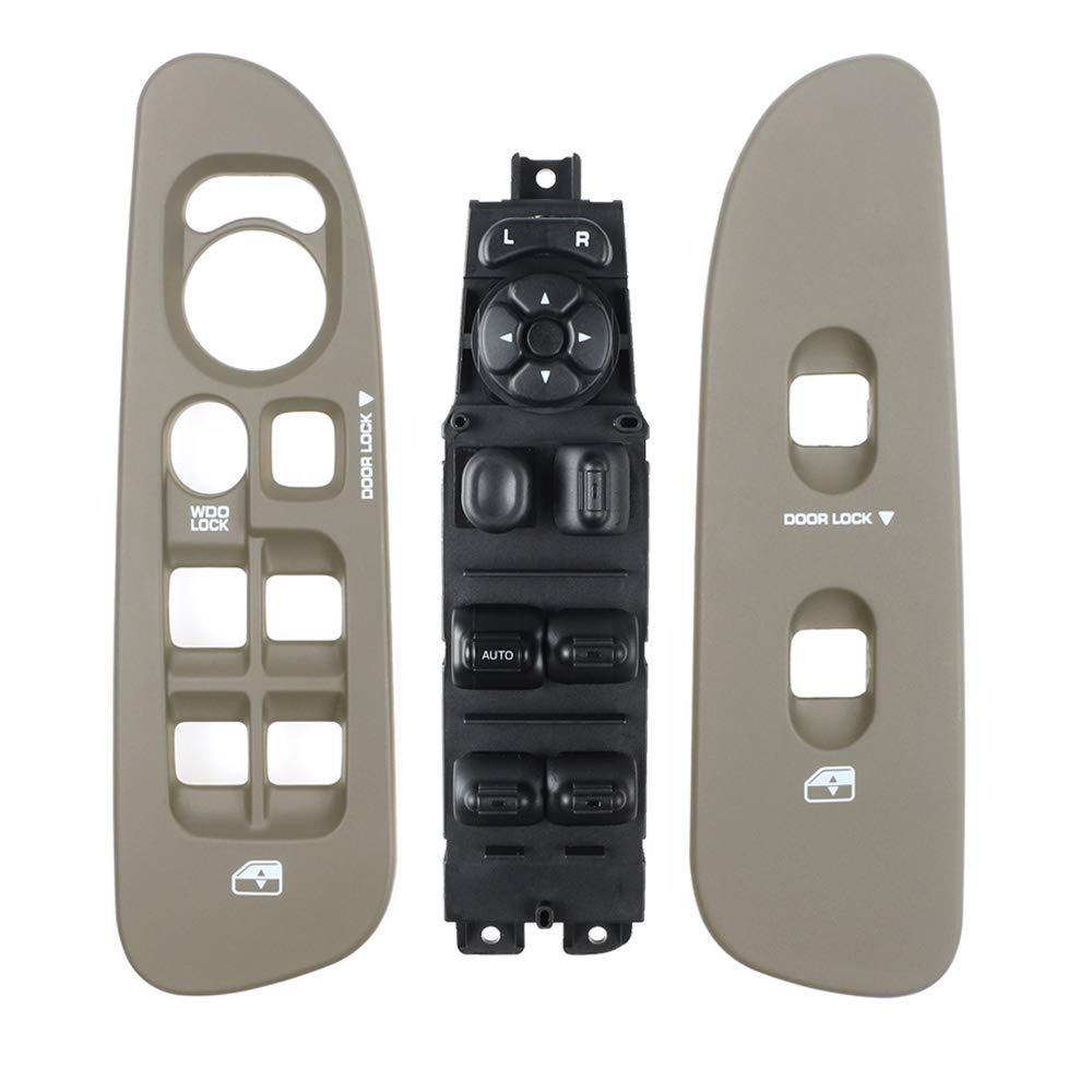 Mango S Driver & Passenger Power Window Switch Bezel 56049805AB, Taupe, for Dodge Ram 1500 2500 3500, Dakota, Durango, Sprinter