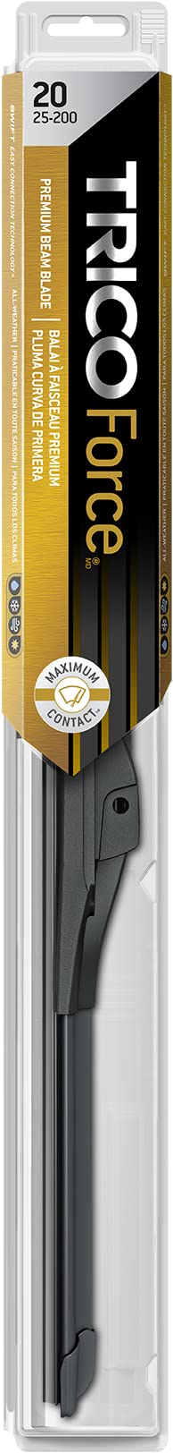 Trico Force Wiper Blade 16 Inch Fits Select Toyota, Hyundai, Dodge, Kia, Honda, Jeep, Chevrolet, Ford, Nissan, Gmc (25-160)