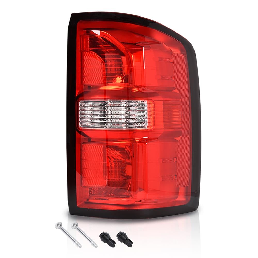 Pit66 Red Lens Right Tail Lights Lamp W/O Bulbs Fit Gmc Sierra 1500 2014-2018/Fit Gmc Sierra 2500 Hd 2015-2019/Fit Gmc Siera 350