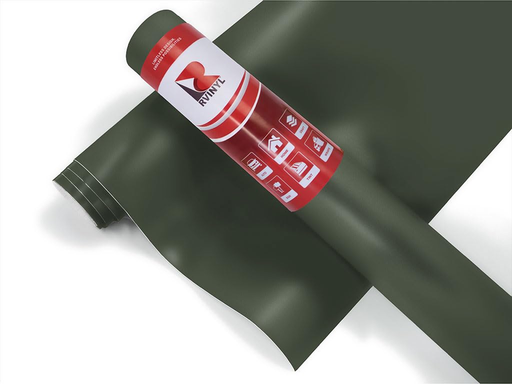 3M 2080 Series M26 Matte Military Green - 5Ft X 3Ft - 15Sq Ft - Dual Cast Lustrous Vinyl Car Wrapping Film - Bubble Free Vehicle