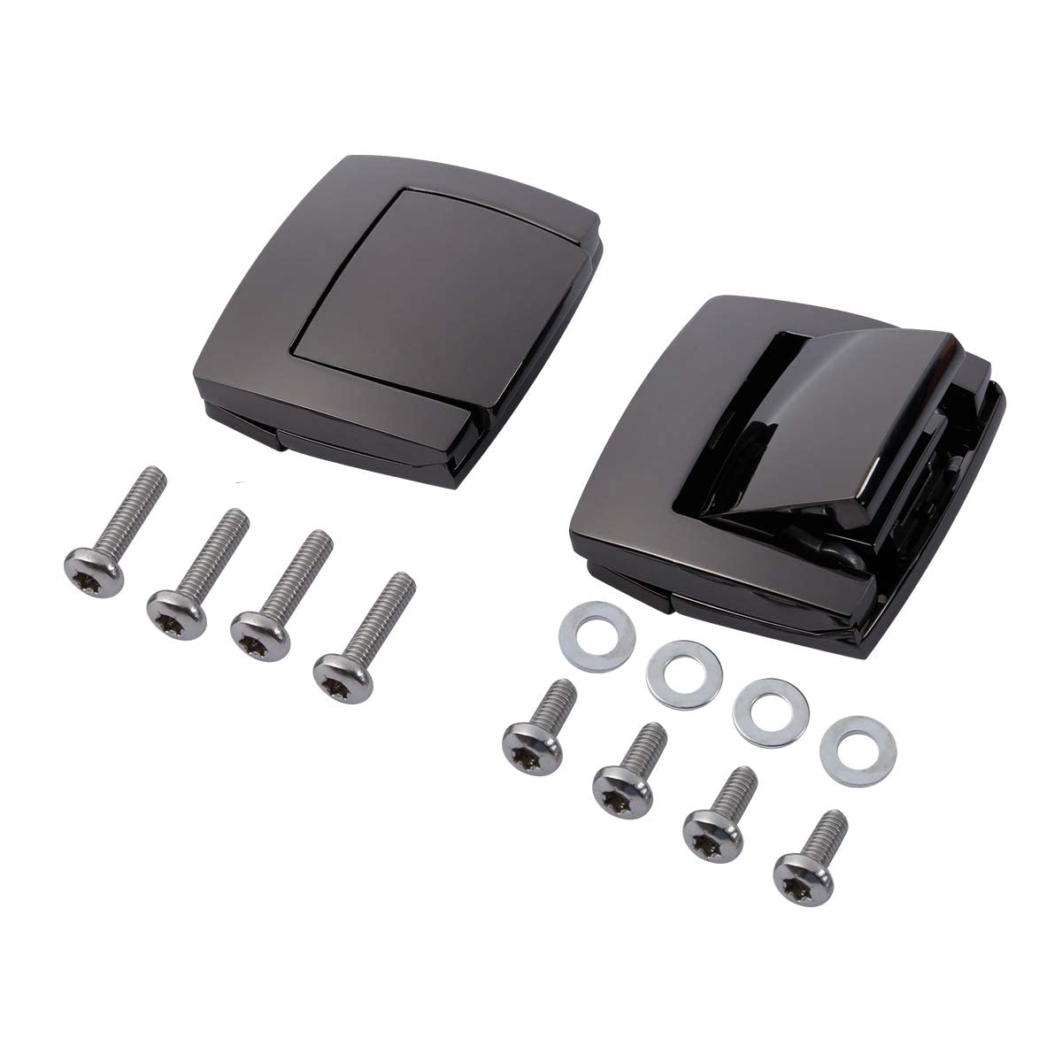 XYZMT Black Tour Pack Latches Lock Razor Chopped Fit For Harley 1980-2013 12 Touring Electra Road Glide Classic FLHTC FLHTCU Pol