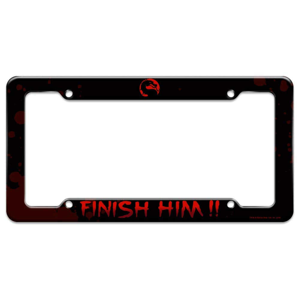 Mortal Kombat Klassic Finish Him License Plate Tag Frame