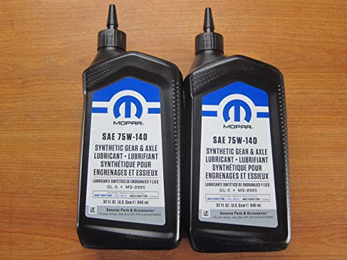 Mopar Two Quarts Sae 75W-140 Synthetic Gear & Axle Lubricant New Oem