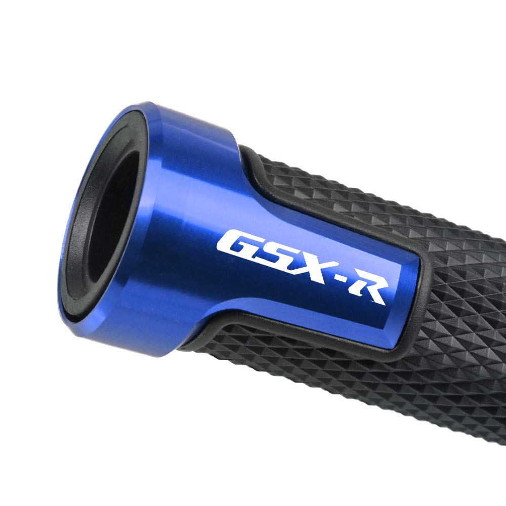 7/8'' 22Mm Motorcycle Cnc Aluminum Powersports Handlebar Grips With Grip Ends For Gsxr 125 250 300 600 750 1000 1300 Blue