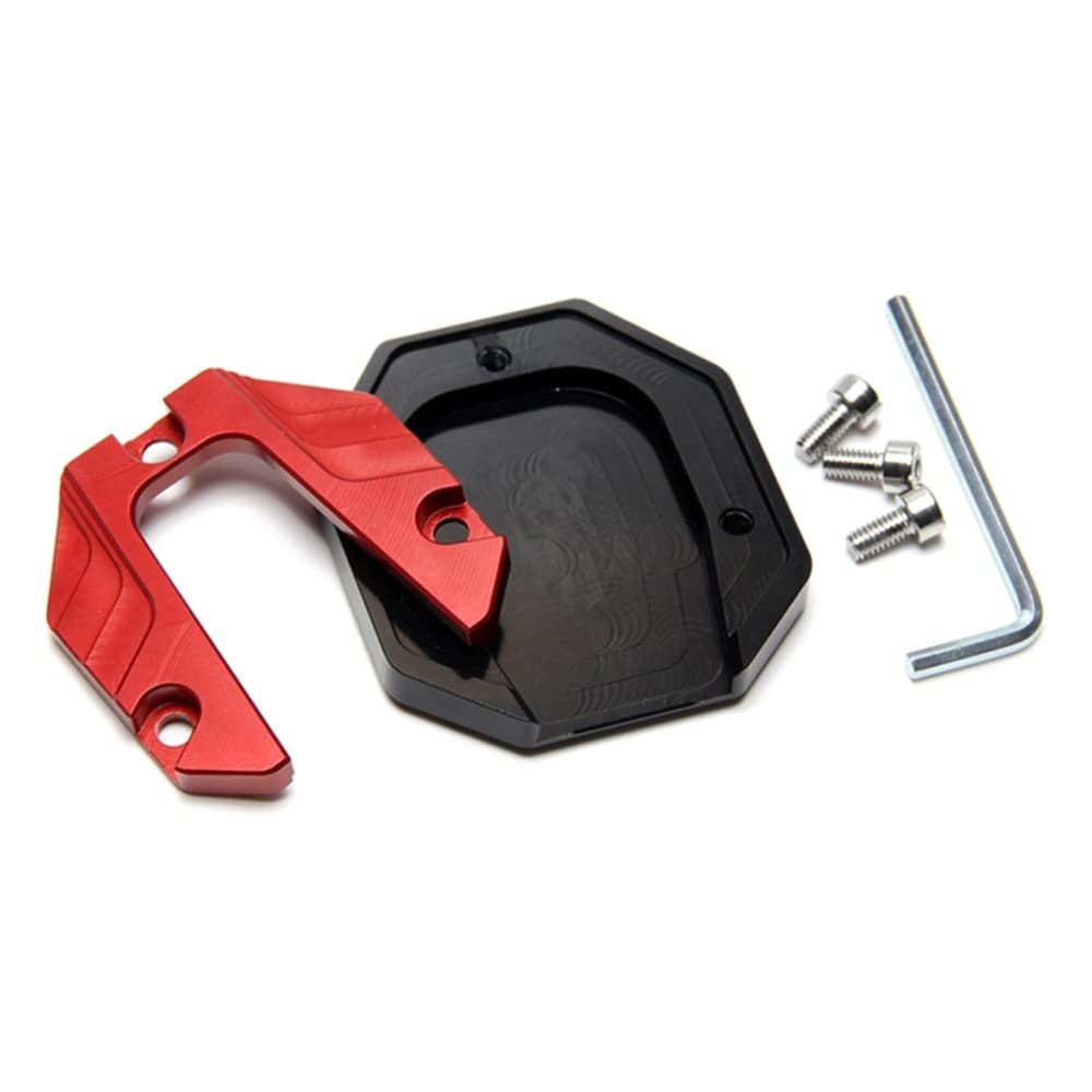 Gofidin Motorcycle Bike Kickstand Pad Support Side Stand Extender Foot Side Stand Extension Foot Pad Support Plate Anti-Skid Enl