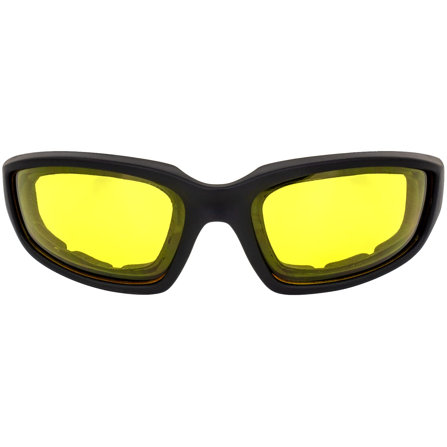 Global Vision Kickback Photochromic - Light Adjusting Yellow Tint To Smoke Lens - Padded Motorcycle Sunglasses