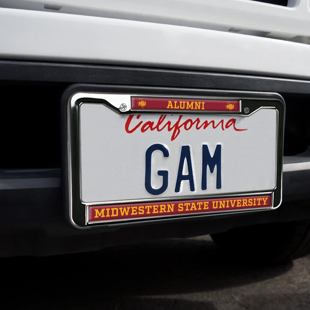 Midwestern State University Alumni Logo Full Size Standard License Plate Metal Frame