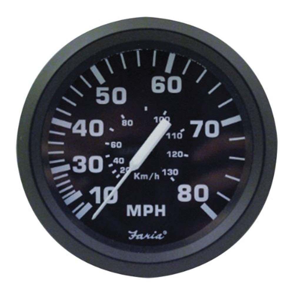 FARIA BEEDE 32812 Euro Speedometer (80 MPH) - 4, Black
