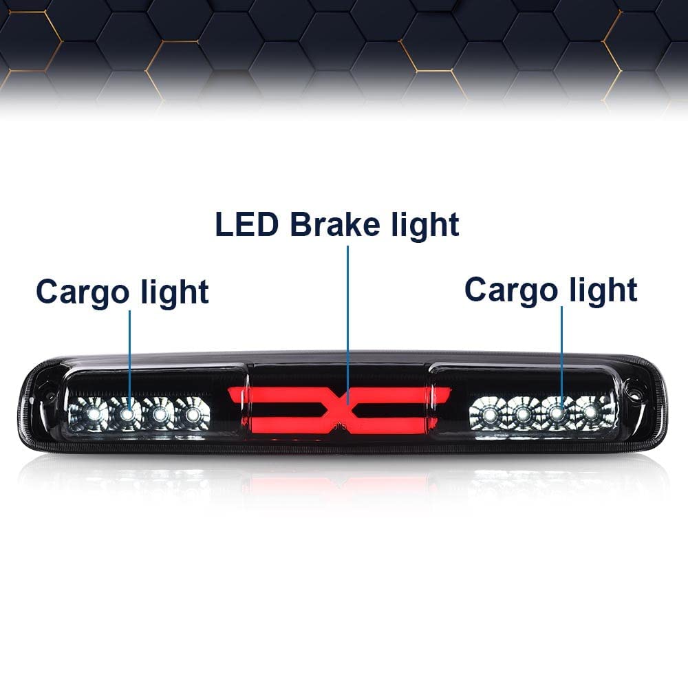 Pit66 3Rd Brake Light Compatible With 1999-2007 Chevy Silverado 1500 2500 3500 & Hd Models /1999-2007 Gmc Sierra 1500 2500 3500
