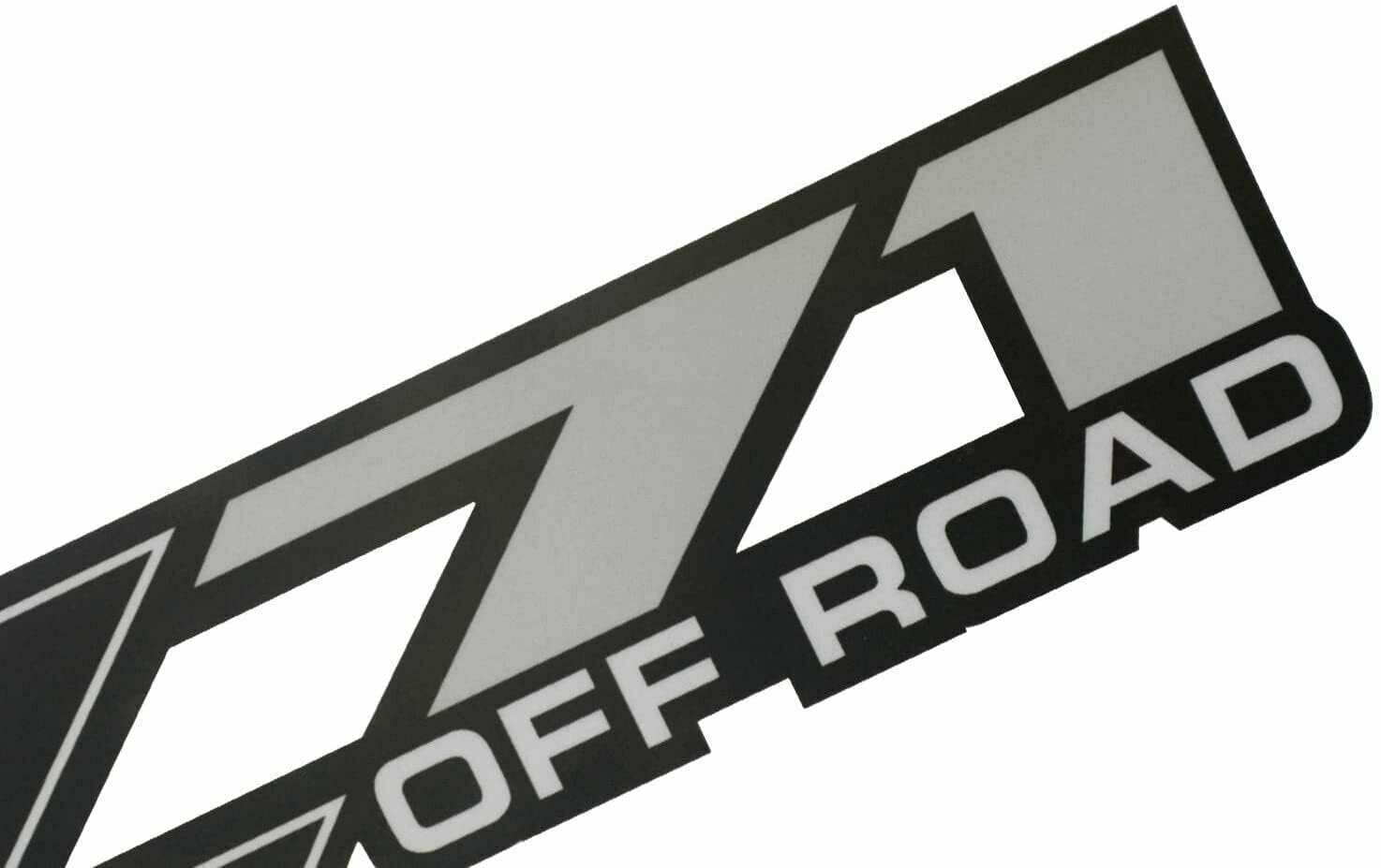 2Pc Z71 Off Road Decals Stickers Emblem Replacement for Silverado Z71 2001-2006 Bed Side 1500 2500 HD (Black)