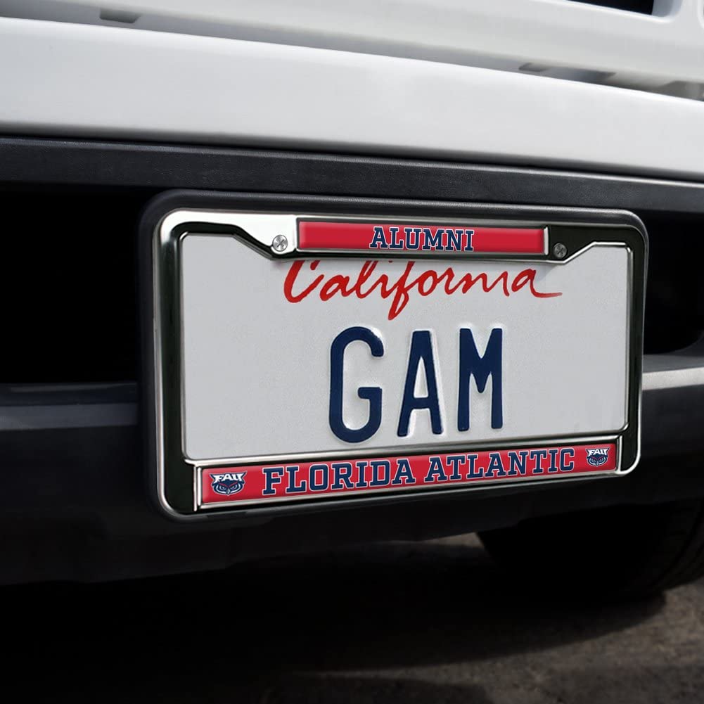 Florida Atlantic Alumni Logo Full Size Standard License Plate Metal Frame