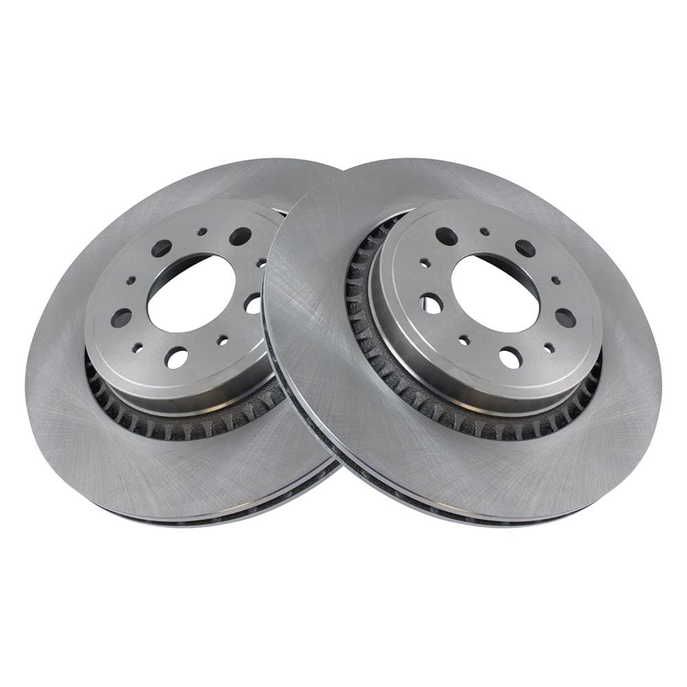 Trq Rear Brake Rotors Set Vented Compatible With 2003-2014 Volvo Xc90