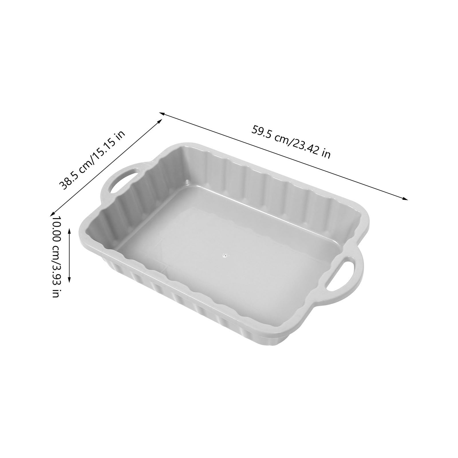 CALLARON 23.5'' Car Oil Drain Pan - Heavy Leakproof Oil Collector Pan, Plastic Large Transmission Drain Pan, White Changing Oil