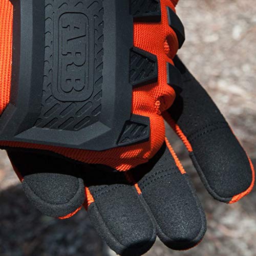ARB Premium Recovery Winch Offroad Work Gloves Unisex, Cut and Impact Resistant, Hi-Vis Orange, All Purpose, Touch Screen Compat