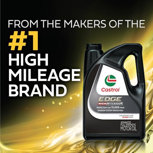 Castrol Edge High Mileage 5W-30 Advanced Full Synthetic Motor Oil, 5 Quarts