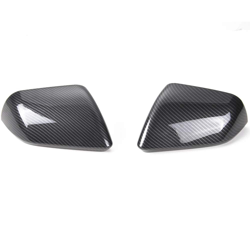 Jecar Mirror Cover Carbon Fiber Side Rear View Mirror Caps Trim For Ford Mustang 2015 2016 2017 2018 2019 2020 2021 2022 2023