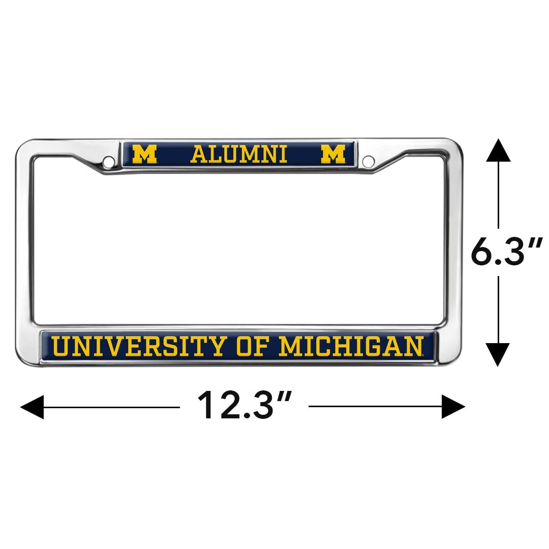 GRAPHICS & MORE University of Michigan Alumni Metal License Plate Frame - Full Size, Wolverines Color