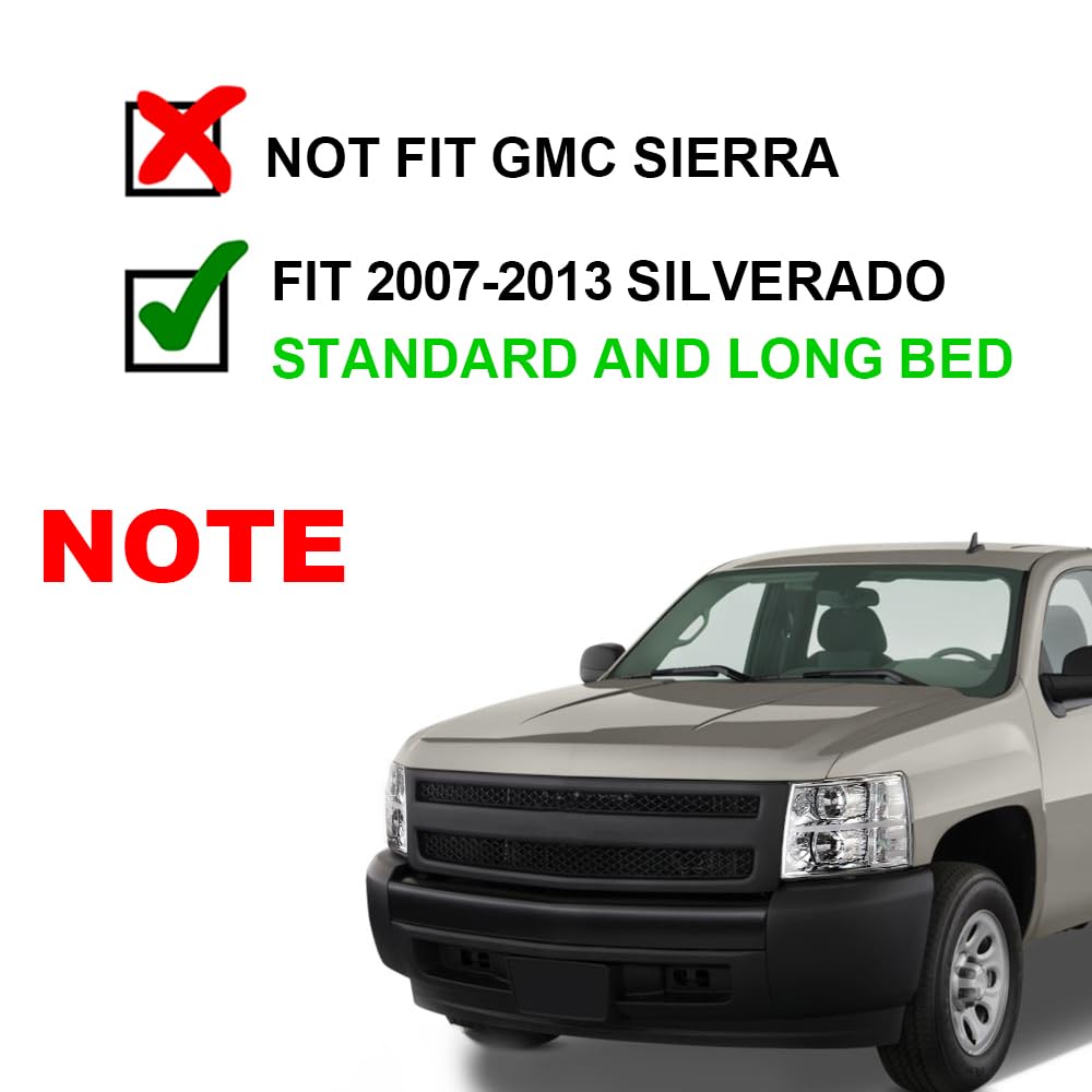 PIT66 Fender Flares, Fit 2007-2013 Chevy Silverado 1500, Fit 2007-2013 Silverado 2500HD/3500HD 78.0/97.6 Long Bed (Not for D