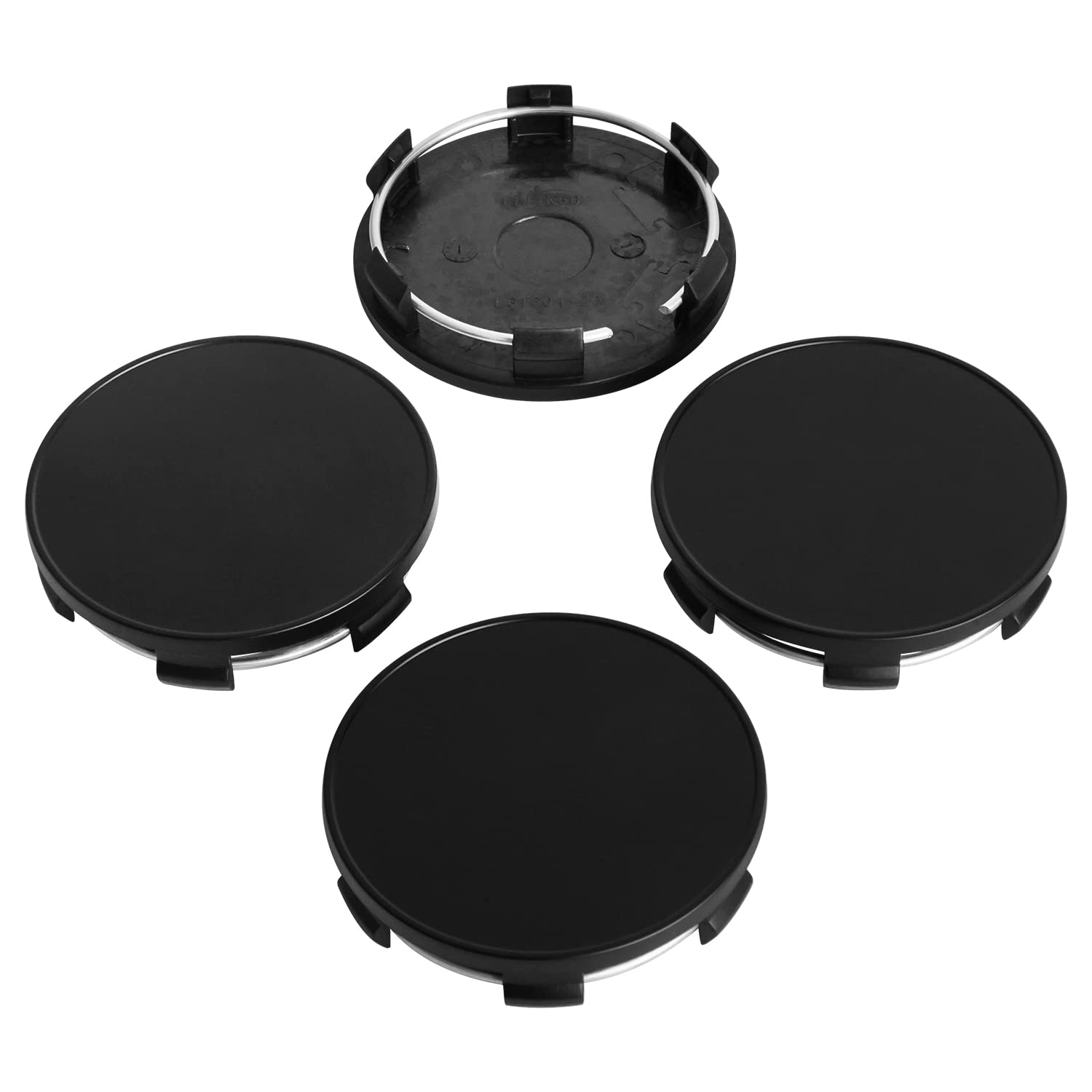 Kitspro 2.7Inch 68Mm Wheel Center Caps For Bmw 3 Series 4 Series 5 Series X Serires Z Series Rim Hub Caps 3613 6783 536 , Pack Of 4 (Matte Black, Outer 69Mm , Inner 65Mm)