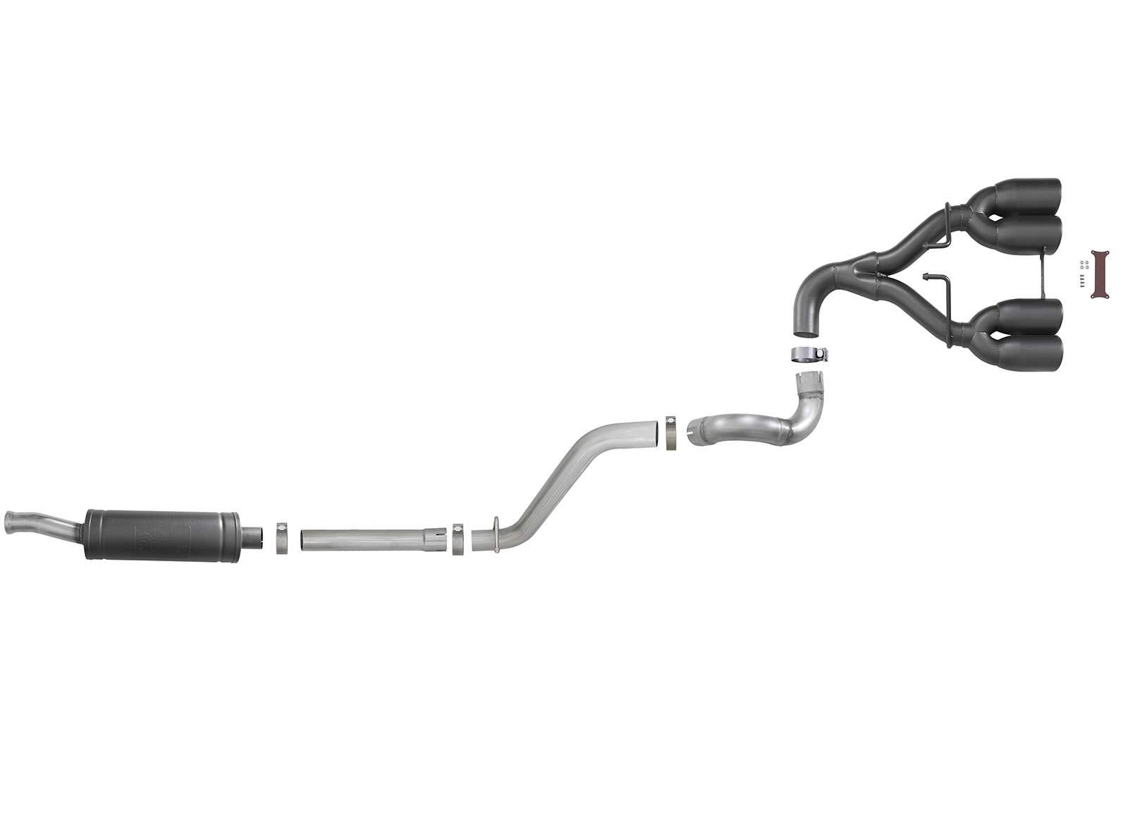 Afe Power 49-38073-B Rebel Series Performance Cat-Back Exhaust System