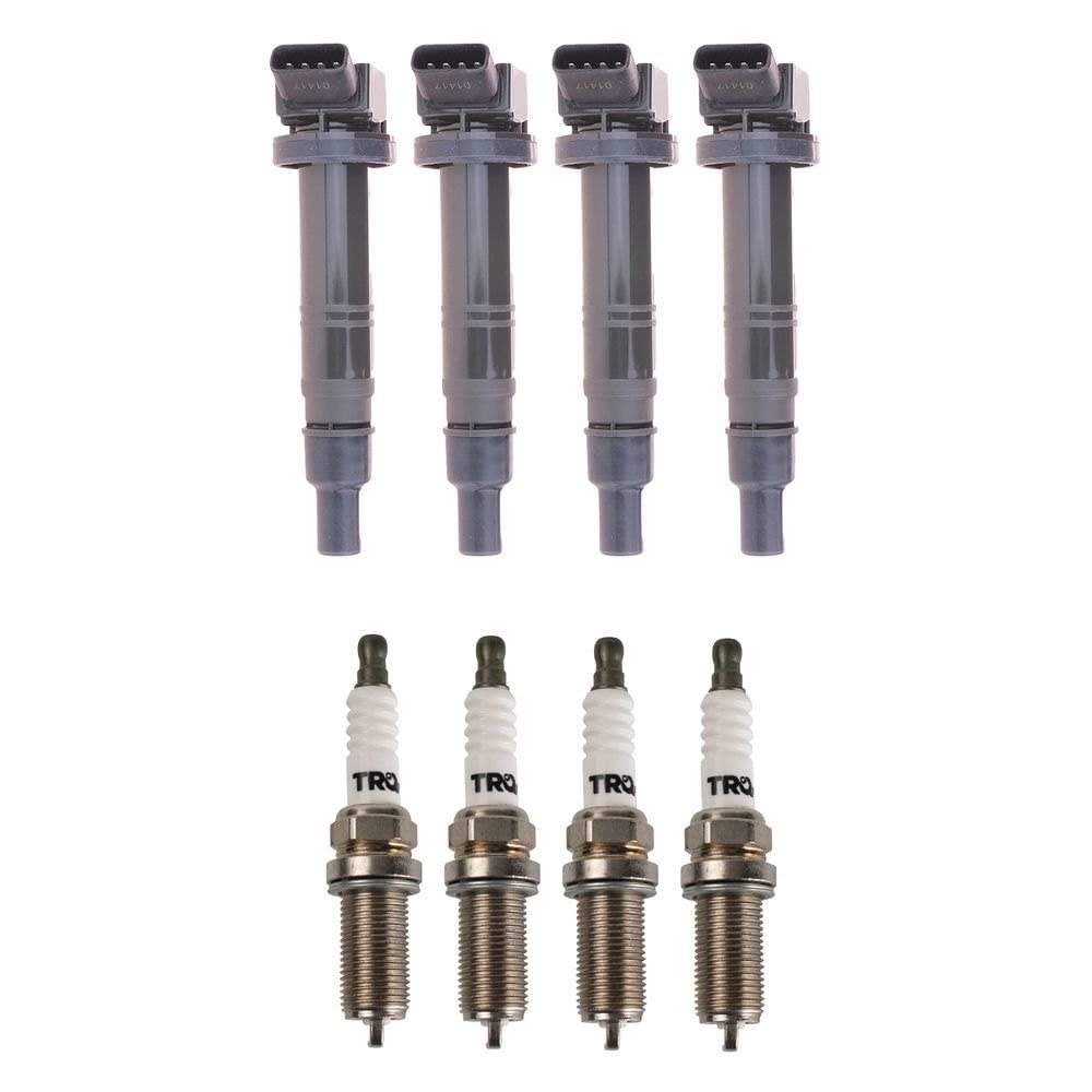 Trq Ignition Kit Ignition Coil Spark Plugs Compatible With 2010-2012 Scion Xb 2006-2011 Toyota Camry 2009-2010 Corolla 2009-2012