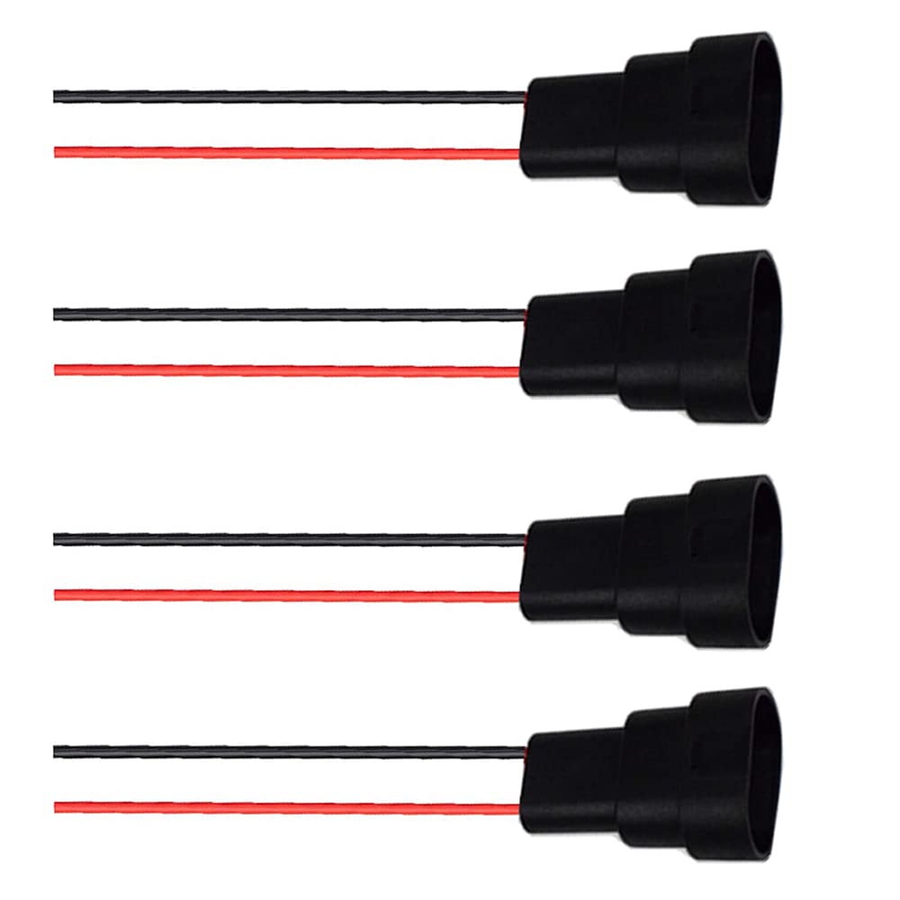 Blyilyb 4-Pack 9005 9006 Hb3 Hb4 Male Adapter Wiring Harness Sockets Wire Connector