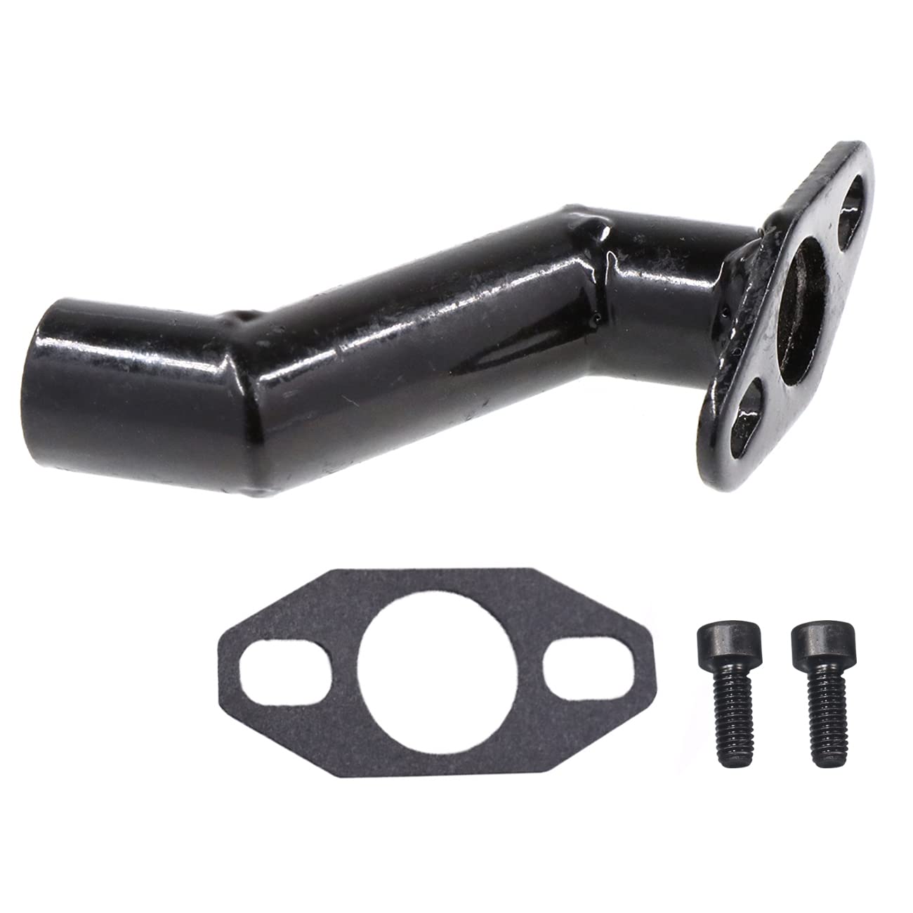 Jrl 32Mm-40Mm Black Offset Intake Manifold And Gasket For 49Cc 66Cc 80Cc Motorized Bike Motorised Bicycle (Black)