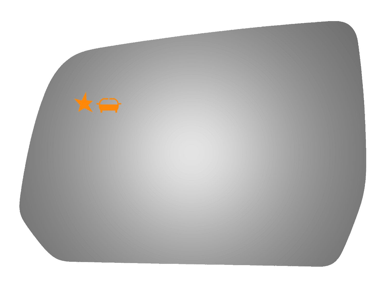 Burco 4659BC Flat Door Mirror Glass for 2017 GMC Acadia