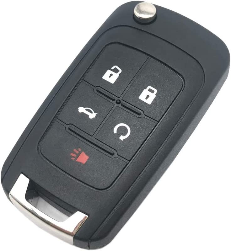 Horande 5 Buttons Replacement Key Fob Cover Case Fit For Chevy Malibu Cruze Camaro Volt Equinox Sonic Keyless Entry Key Fob Shell Oht01060512