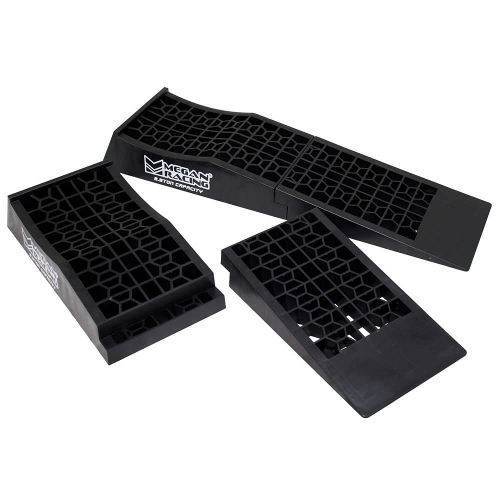 Megan Racing 2Pcs Universal Low Profile Drive-On Detachable Auto Service Ramp