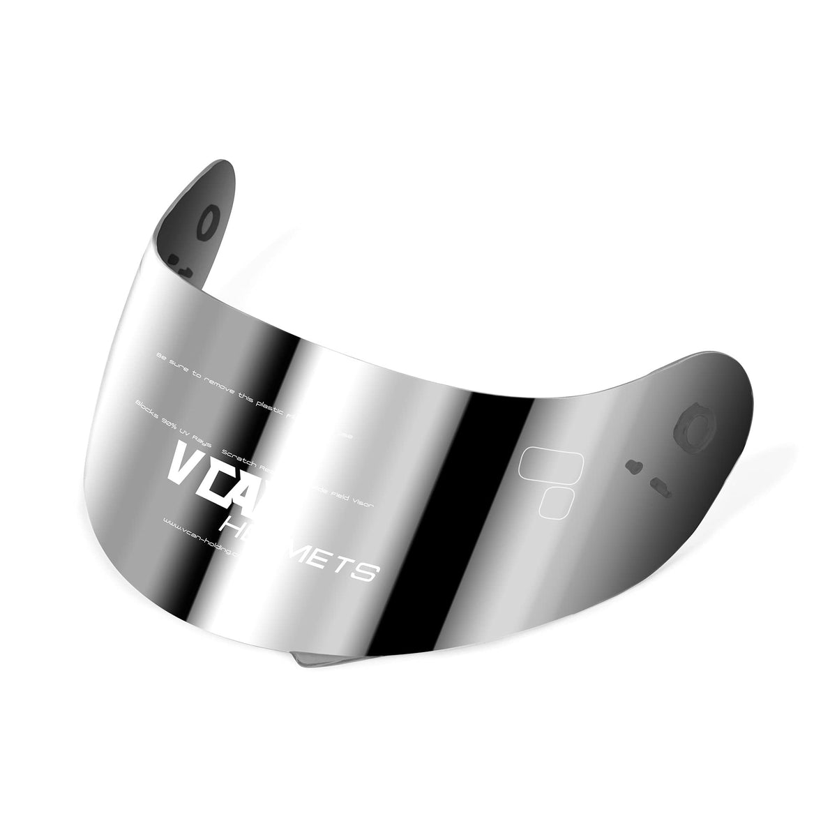 Vcan Vx Lightweight Full Face Motorcycle Street Bike Helmet Replacement Shield/ Visor Dot Approved (Chrome)